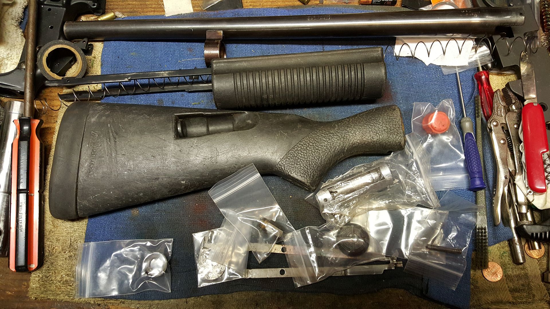 Remington Police 870 parts kit rebuild project from APEX gun parts